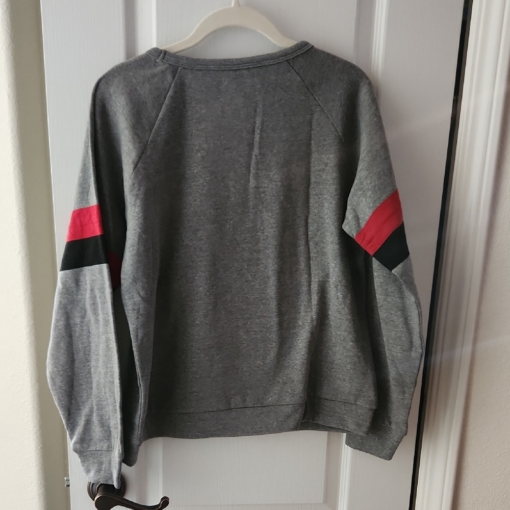 Team Apparel Gray and Red 49ers Crewneck Sweater - Picture 3 of 4